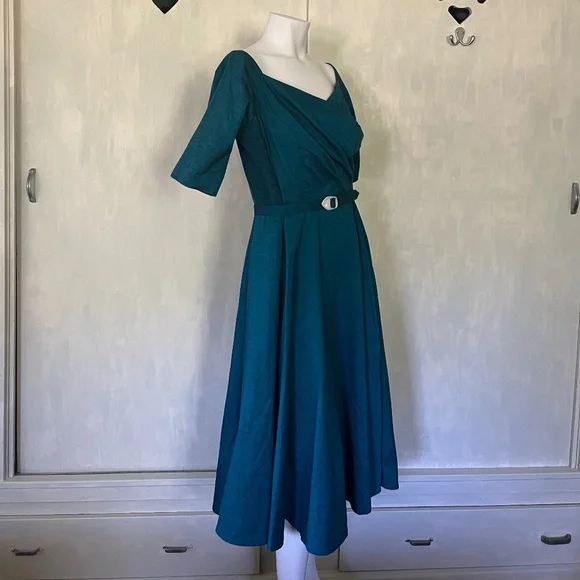 Gorgeous semi formal raw silk dress - Picture 1 of 16